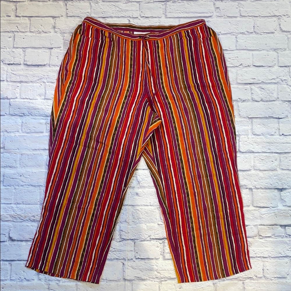 First Issue by Liz Claiborne Orange/Purple Striped Pants